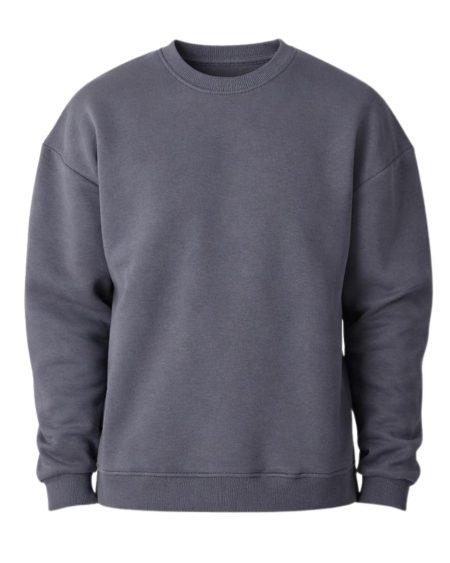 Antrasit Bisiklet Yaka Sweatshirt