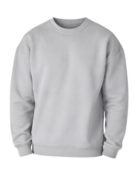 Gri Bisiklet Yaka Sweatshirt