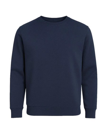 Lacivert Comfort Bisiklet Yaka Sweatshirt