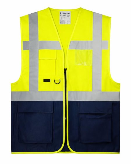 Uniwest® UW-211 Yönetici Yeleği Sarı/Lacivert