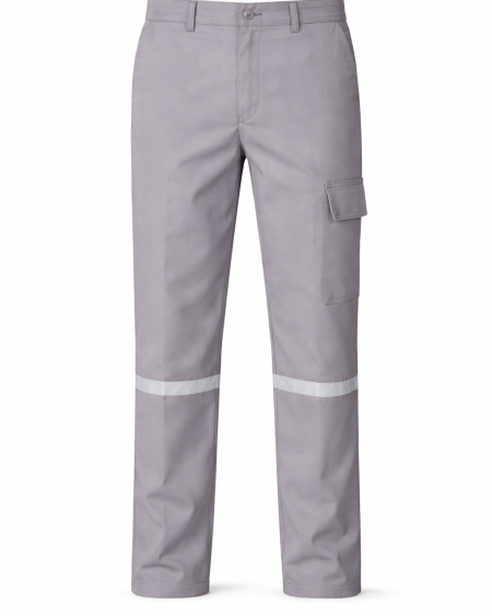 Pamuklu Gabardin Gri İş Pantolonu